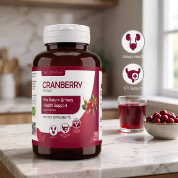 Medisense Cranberry Extract – For Natural Urinary Health Support & UTI Infection (30 Tablets)