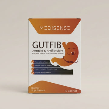 GUTFIB Antacid & Antiflatulent Sachets – Fast Relief for Acidity, Gas & Bloating