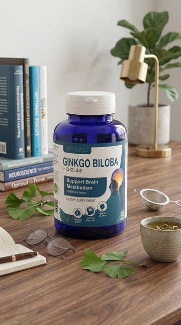 Medisense Ginkgo Biloba + Choline – Support Brain Metabolism and Enhance Memory (30 Tablets)